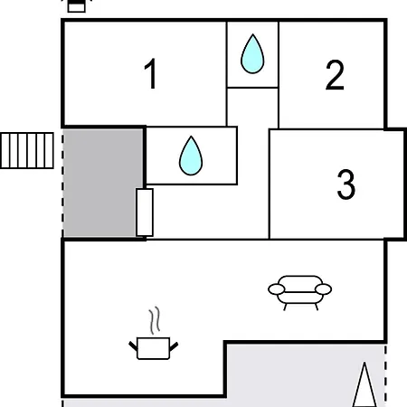 Three-bedroom In Komarna Διαμέρισμα